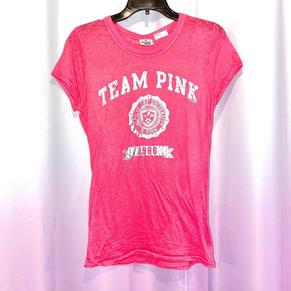 PINK Victoria's Secret "Team Pink" Medium Tee Shirt